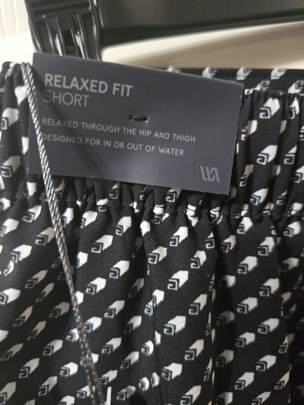 VRST Relaxed Fit Short with Black & White Geometric Print